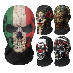 Halloween Headgear Skull Full Face Mask Mesh Balaclava For Men Women Breathable Full Face Cap Funny Party Headwear