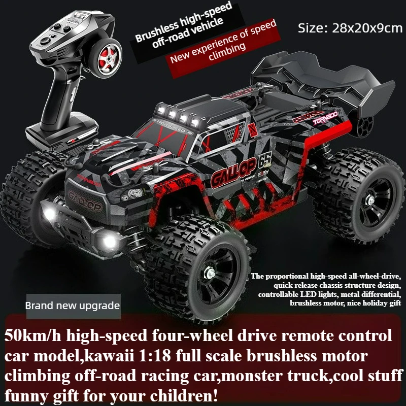 Cool Stuff Toy Car Funny Gift-50km/h High-speed 4WD Rc Truck,1:18 Off-road Rc Car,Remote Control Car,Monster Truck,Toys for Kids