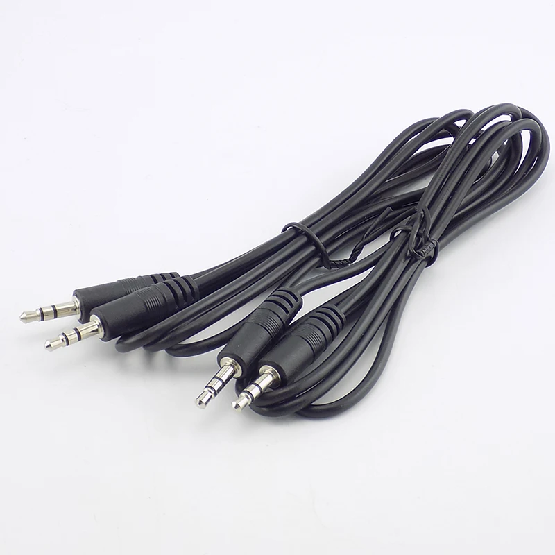 3.5mm Stereo Male To Male Plug Connector Adapter Cables Audio Aux Extension Cable Cord Conversion Line For TV Computer