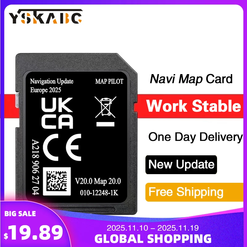 

for Mercedes A B C E M ML MLC-Class Car Garmin SD Card GPS Map Pilot V20 Europe Sat Nav 2025 Star1 A2189062704