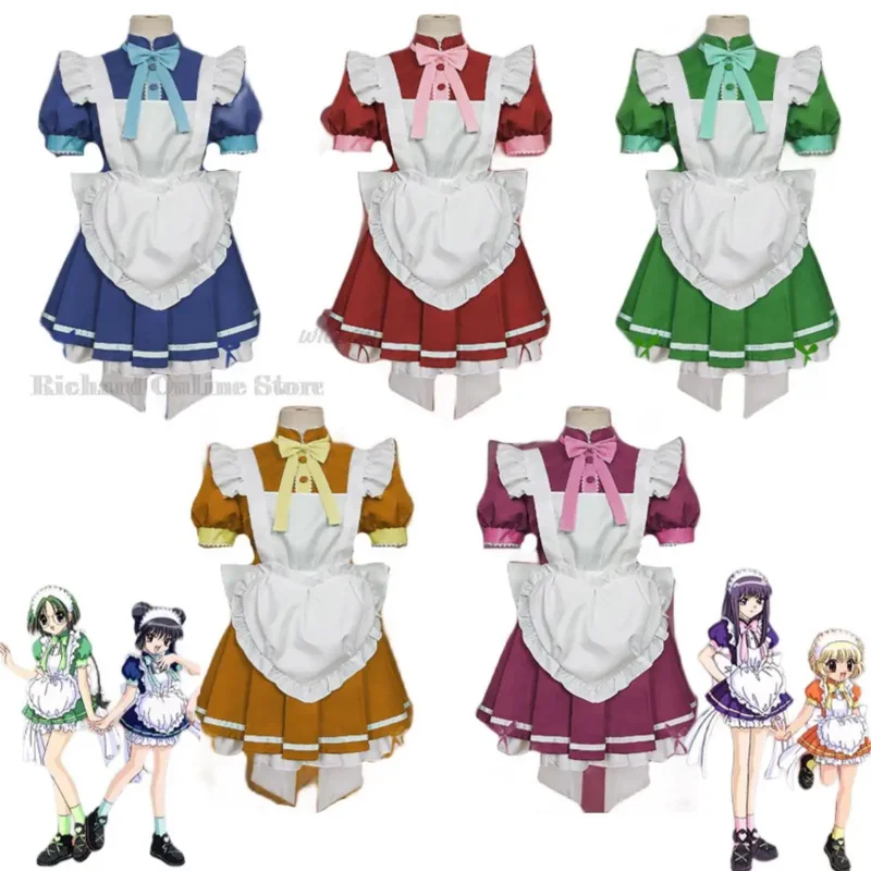 Anime Tokyo Mew Mew Aizawa Minto Momomiya Ichigo Midorikawa Reitsu Fon Pudding Cosplay Costume Maid Dress Woman Kawaii Party Set