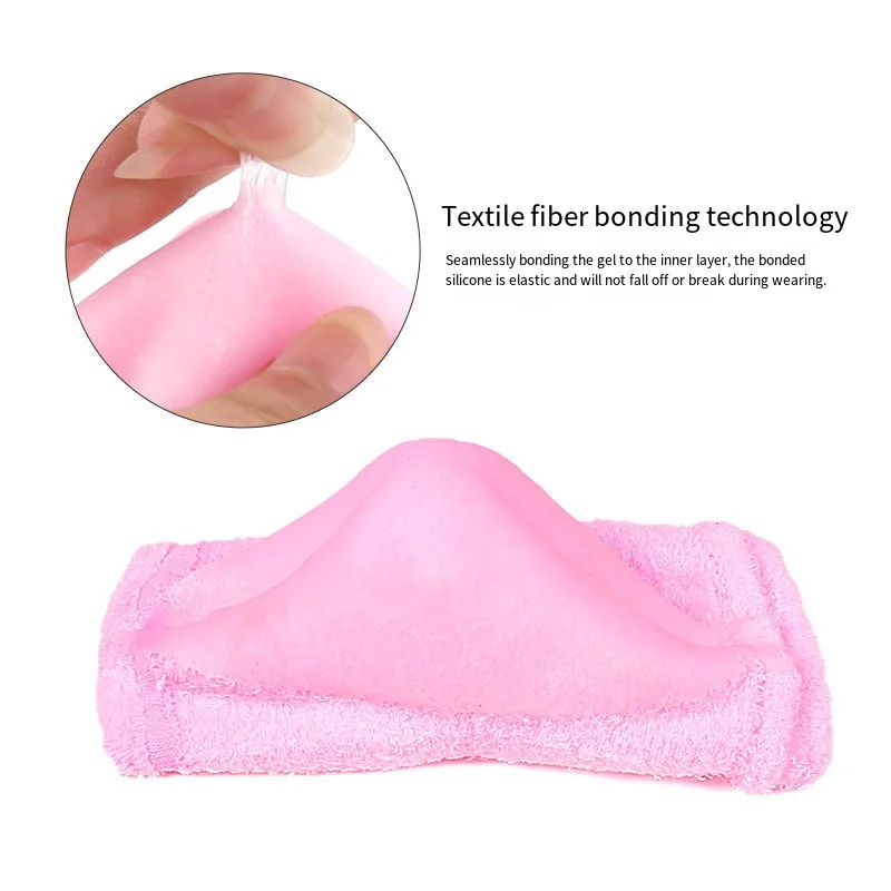 1Set Feather Yarn Foot Protection Cover Moisturizing Gel-Lined Heel Socks Relief Dry Cracked Spa Sock Skin Friendly Elastic Care view 3