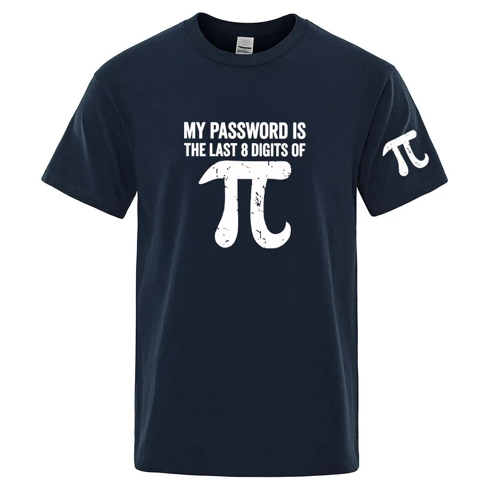 Funny Π Design Logo Print Men's 2026 Summer Refreshing and non stick to the Body High Quality and Durable Simple Style T-shirt
