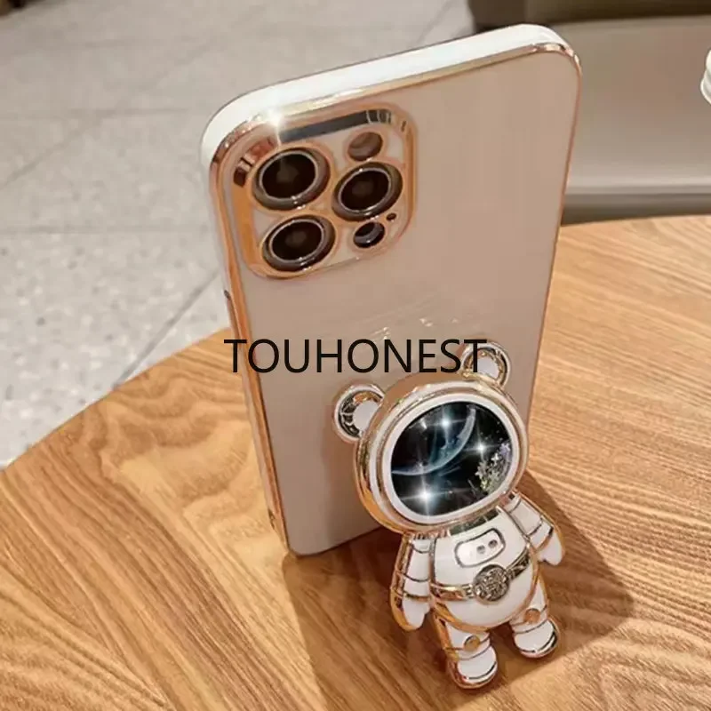 Cartoon Stand Anime Foldable Desktop Bracket Cute Liquid Quicksand Astronaut Stand Holder Phone Holder