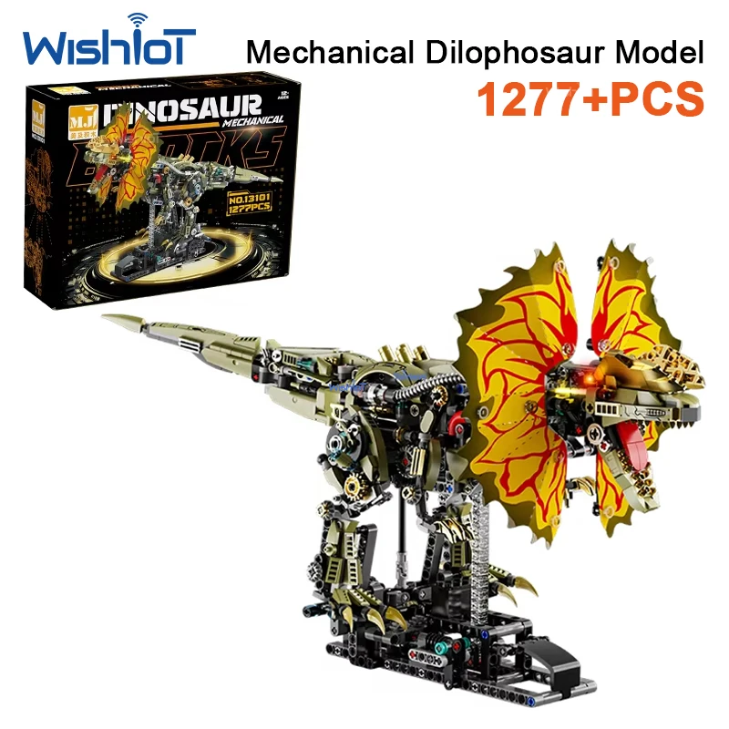 

Mould King 1277pcs Double-Crested Dinosaur Model Building Blocks Kit DIY Assembled Bricks Toys for Kid Birthday Gifts 13101