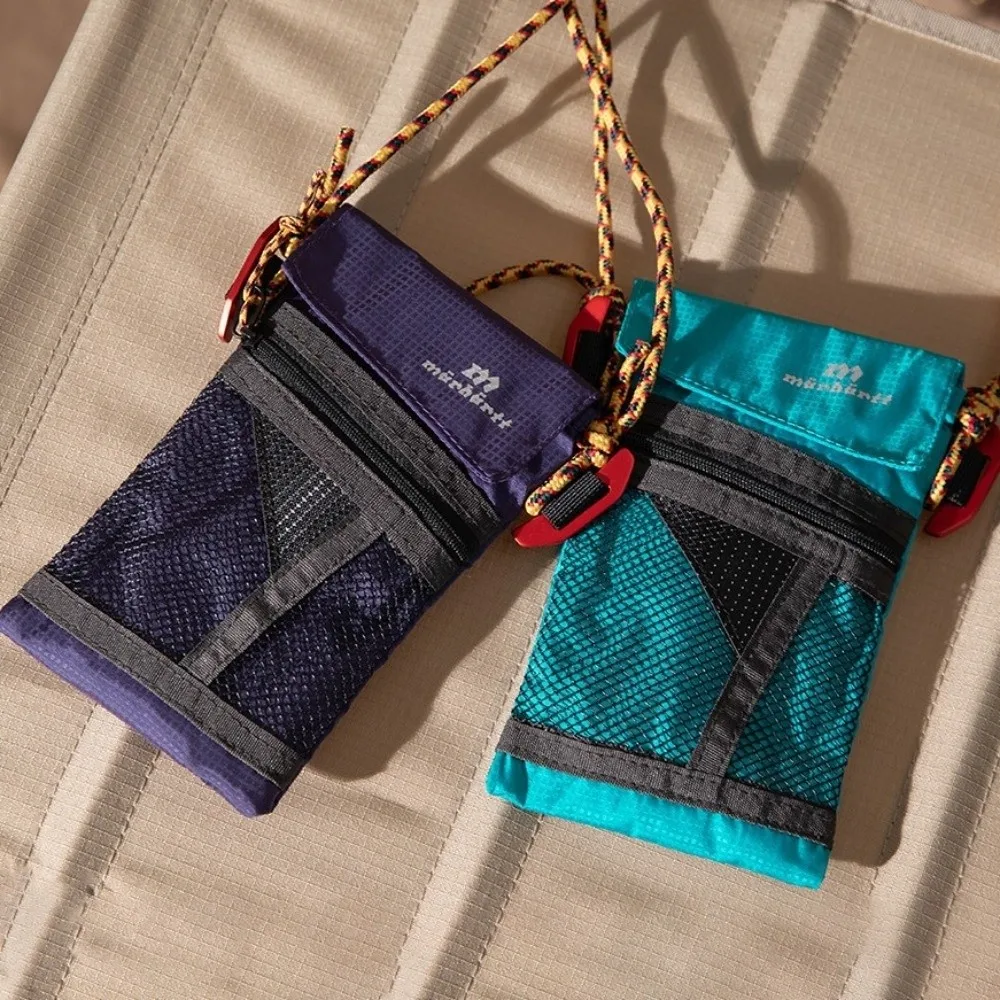 Lightweight Crossbody Phone Bag Color-Blocking Design Waterproof Hiking Crossbody Bag Ultra-Thin Vertical Square Shape
