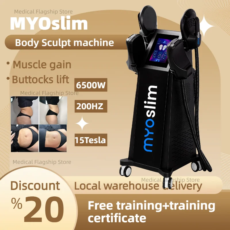 MYOslim Neo EMS Body Sculpting Machine Shaping 6500W 200hz RF Radio Frequency RF Muscle Stimulator Device