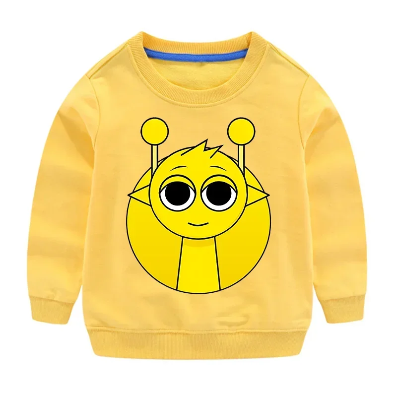 Sprunki جولة الرقبة الطفل البلوز أنيمي الكرتون ملابس عصرية الفتيان الفتيات ربيع الخريف Kawaii ملابس هدايا عيد ميلاد الاطفال