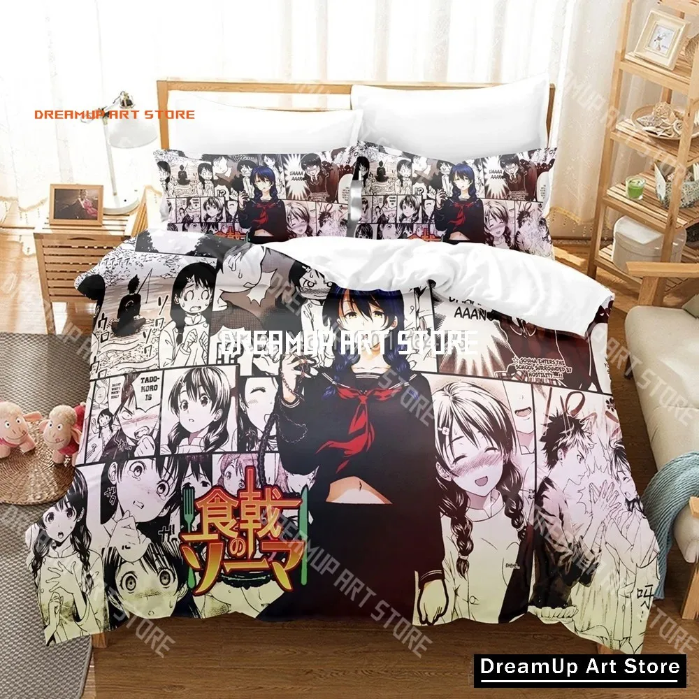 2026 Food Wars Shokugeki No Soma Japanese Anime Duvet Cover Set Comforter Cover For Kids Bedding Sets Bedclothes Bedroom Decor