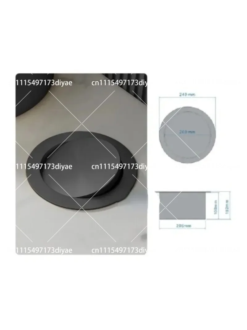 304 Stainless Steel Square Round Built-in Counter Bench Top Trash Waste Chute Flip-top Cover Lid Hotel Public Rose Gold Black