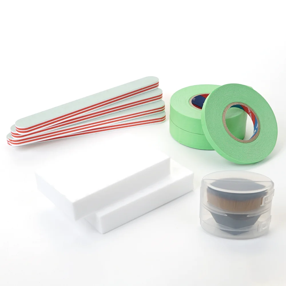 Guitar Instrument Cleaning Kit - Dust Brush, Fretboard Protection Tape, Sanding Block & Cleaning Pad, For Guitar/Bass/Ukulele