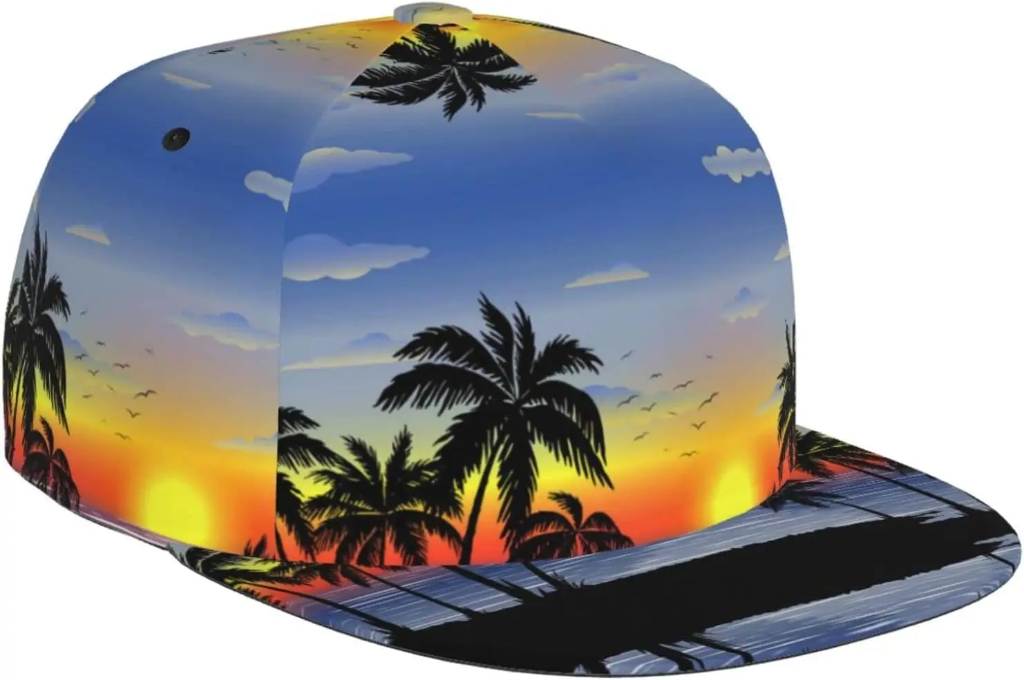 Tropical Palm Tree Baseball Cap Trucker Hats Outdoor Hawaiian Snapback Hat Men Women Adjustable Baseball Caps