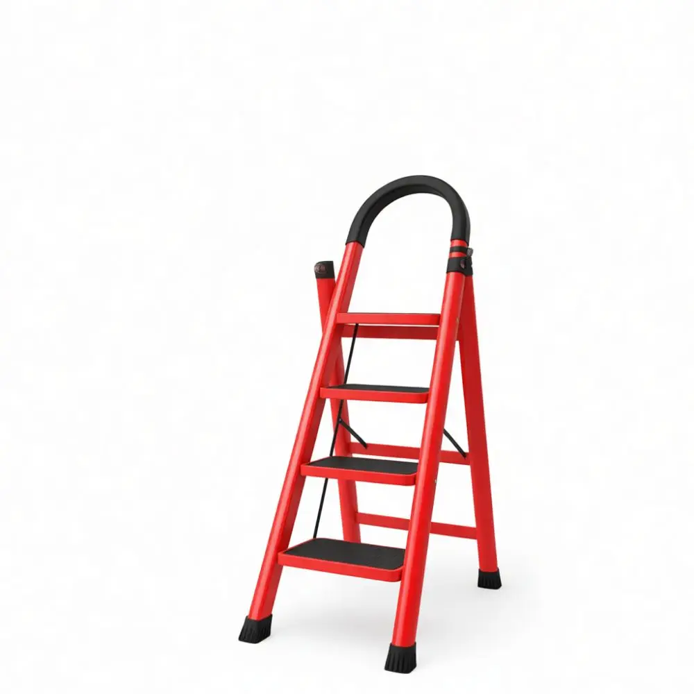 Thickened Carbon Steel Folding Ladder Portable Step Stool Indoor Household Telescopic Climbing Tool Multi Purpose Rack