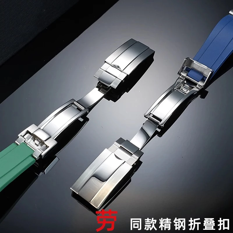 Correa de goma suave de 20mm, 21mm y 22mm para Tudor 39mm 1958 BB58 Black Bay Panda Pro, correa de reloj con escudo negro, pulsera Linker de extremo de acero