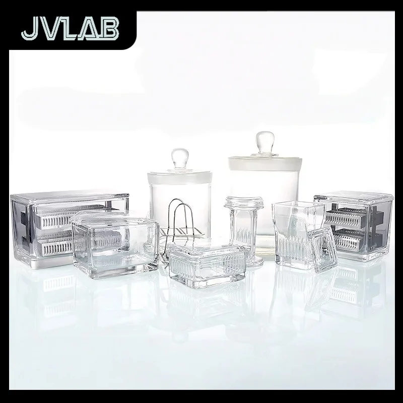 

Glass Staining Cylinder Acid Alkali Resistant Specimen Stainless Steel Slide Staining Rack Vertical 20/30/60 Positions JVLAB