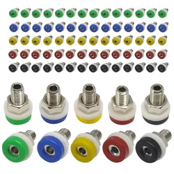 40pcs 2mm Banana Plug Socket Binding Post Nut Connector Banana Plug Jack Electrical Terminal Test Hole DIY Parts