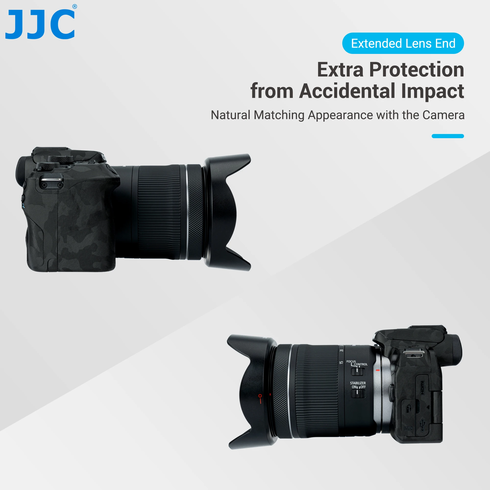 JJC LH-73E Lens Hood Cho Canon RF 15-30Mm F4.5-6.3 Là STM Ống Kính Thay Thế Cho Canon EW-73E Lens Hood mờ Bảo Vệ Ống Kính