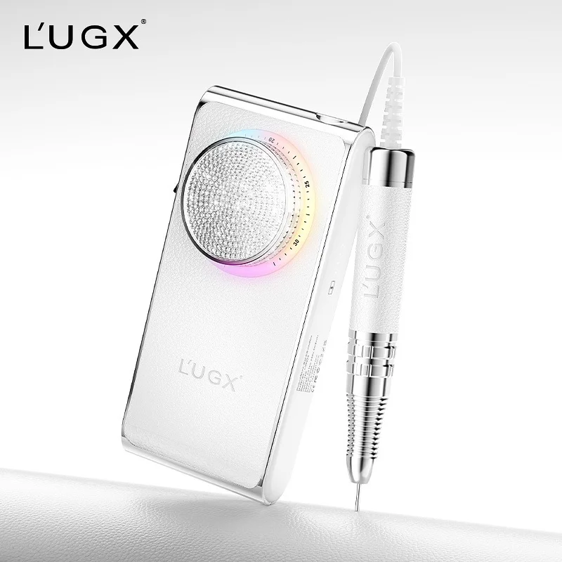 LUGX ใหม่ชาร์จ USB Brushless Diamond Pin พร้อมปุ่มความเร็วเพชรแบบพกพาเครื่องเจาะเล็บมืออาชีพ