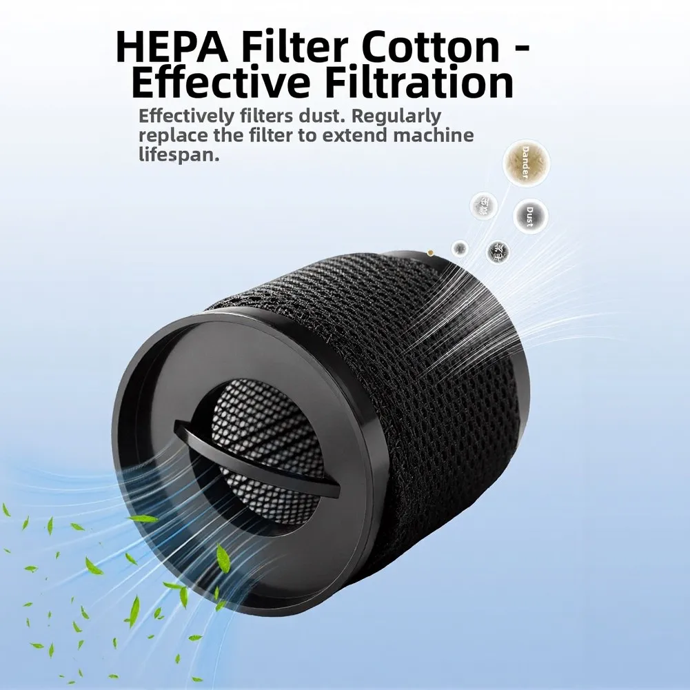 Dust Filter Replacement for Deerma VC55 Vacuum Cleaner 4 pcs or 10 pcs Black Filter Compatible with VC55 Model