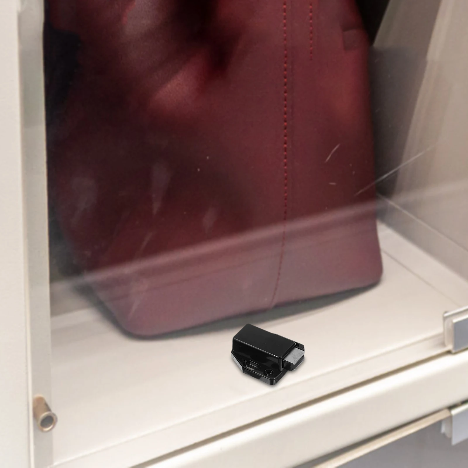 

10Pcs Push to Open Cabinet Door Latch ABS Stainless Steel Magnetic Cabinet Lock Magnetic Push Catch for Door Magnet Latch