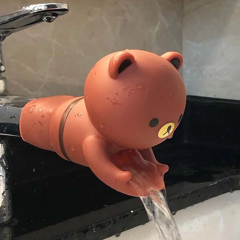 Cute Animal Faucet Extender Children Help Washing Hands Sink Water Tap Extender