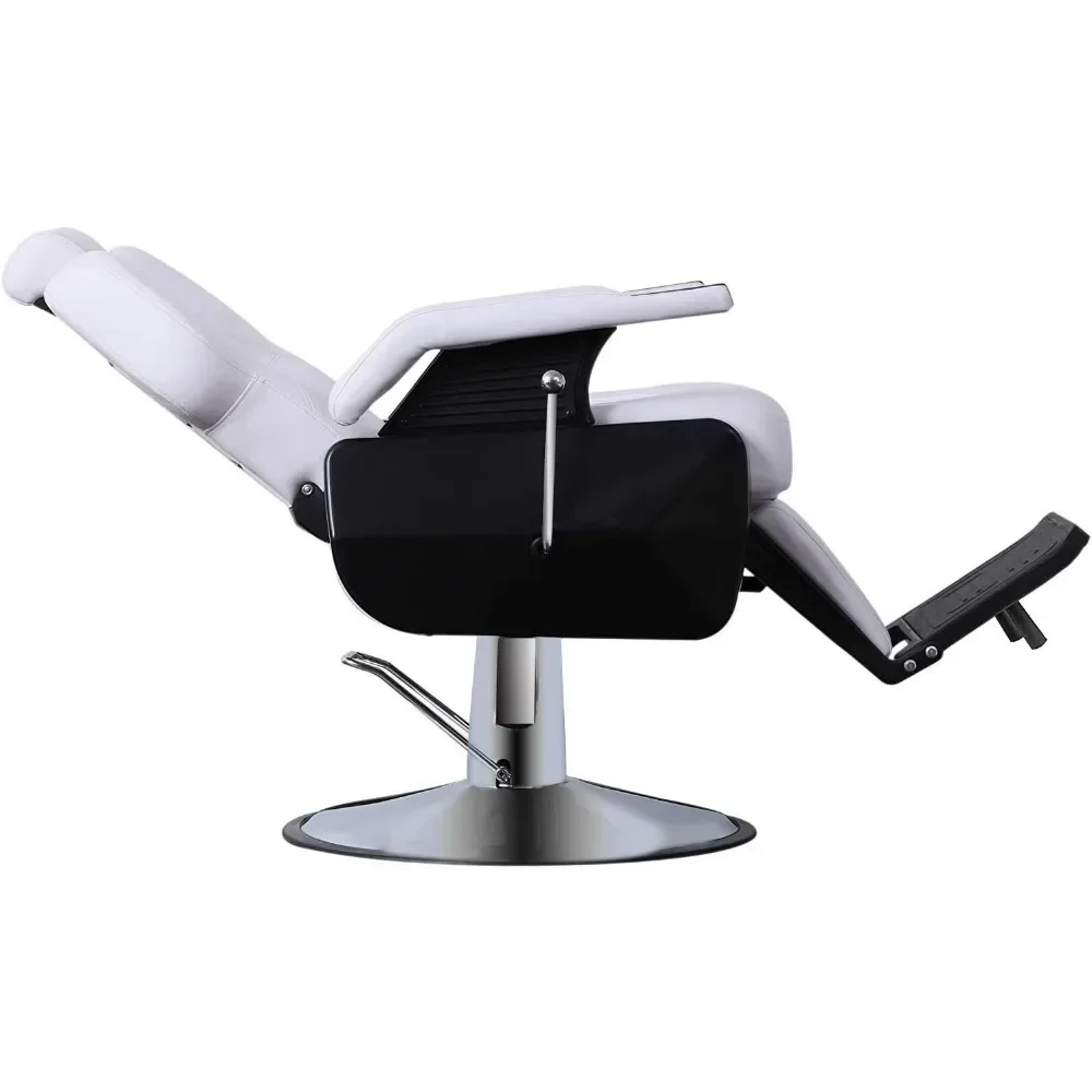 Heavy Duty Reclining Barber Chair All Purpose Hydraulic Salon for Barbershop Stylist Tattoo Chair