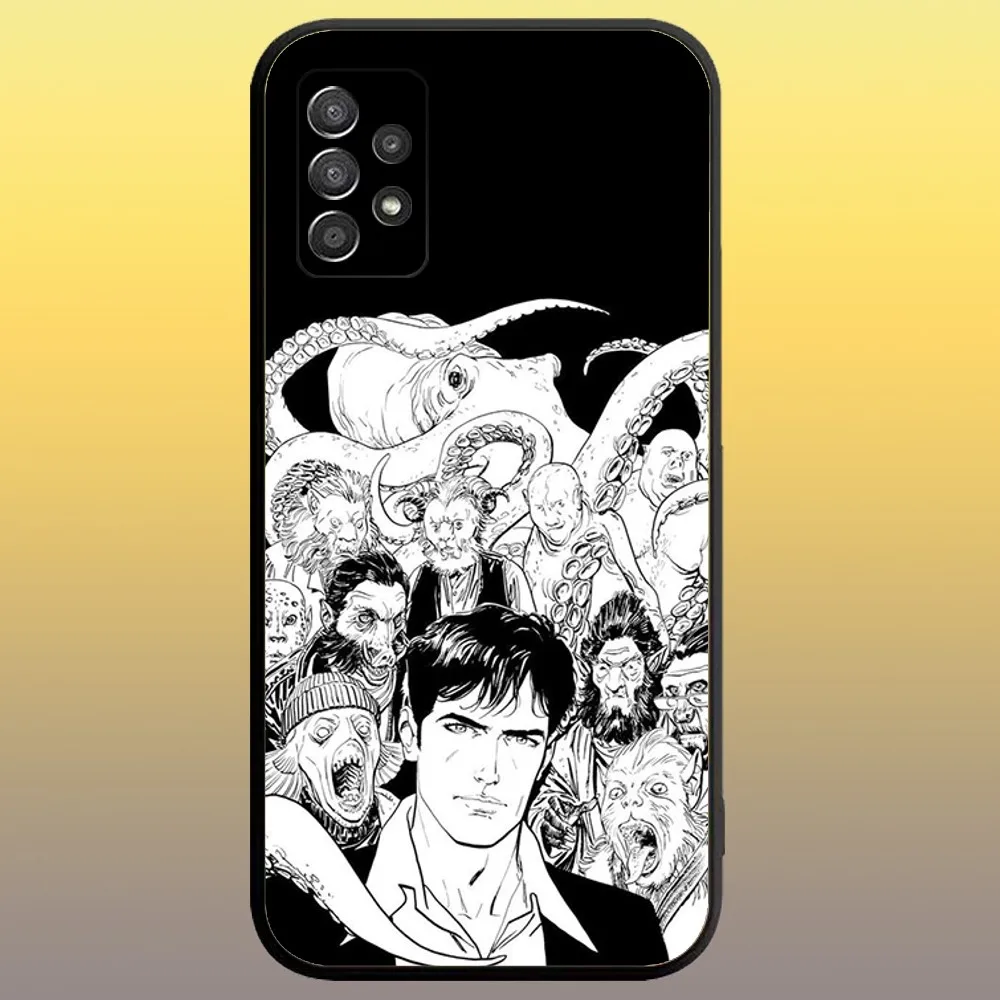 Casing ponsel anjing Dylan Comics untuk SamsungA 91,80,73,72,71,70,53,52,51,42,41,40,32,31,30,22,21,20,13 S 4G 5G casing hitam lembut