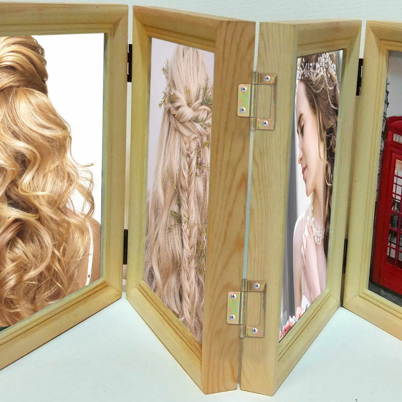 10Pcs Modern Style Picture Frame Hinges Replacement Decorative Folding Photo Frame Hardware Kitchen Cabinet Door Hinges Wear