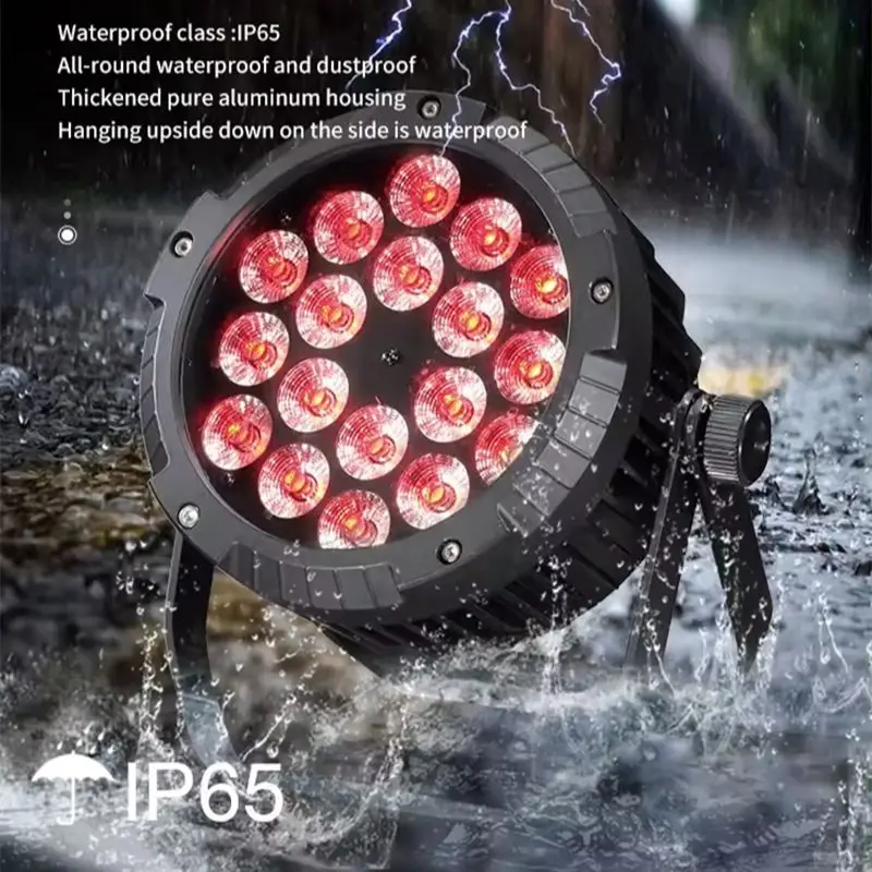 

Уличный светодиодный прожектор 18x18W RGBWA+UV 6IN1 LED Par Light для дискотек, вечеринок, клубов, баров, свадеб, концертов, DMX512, сценическое освещение, световое оборудование для мероприятий