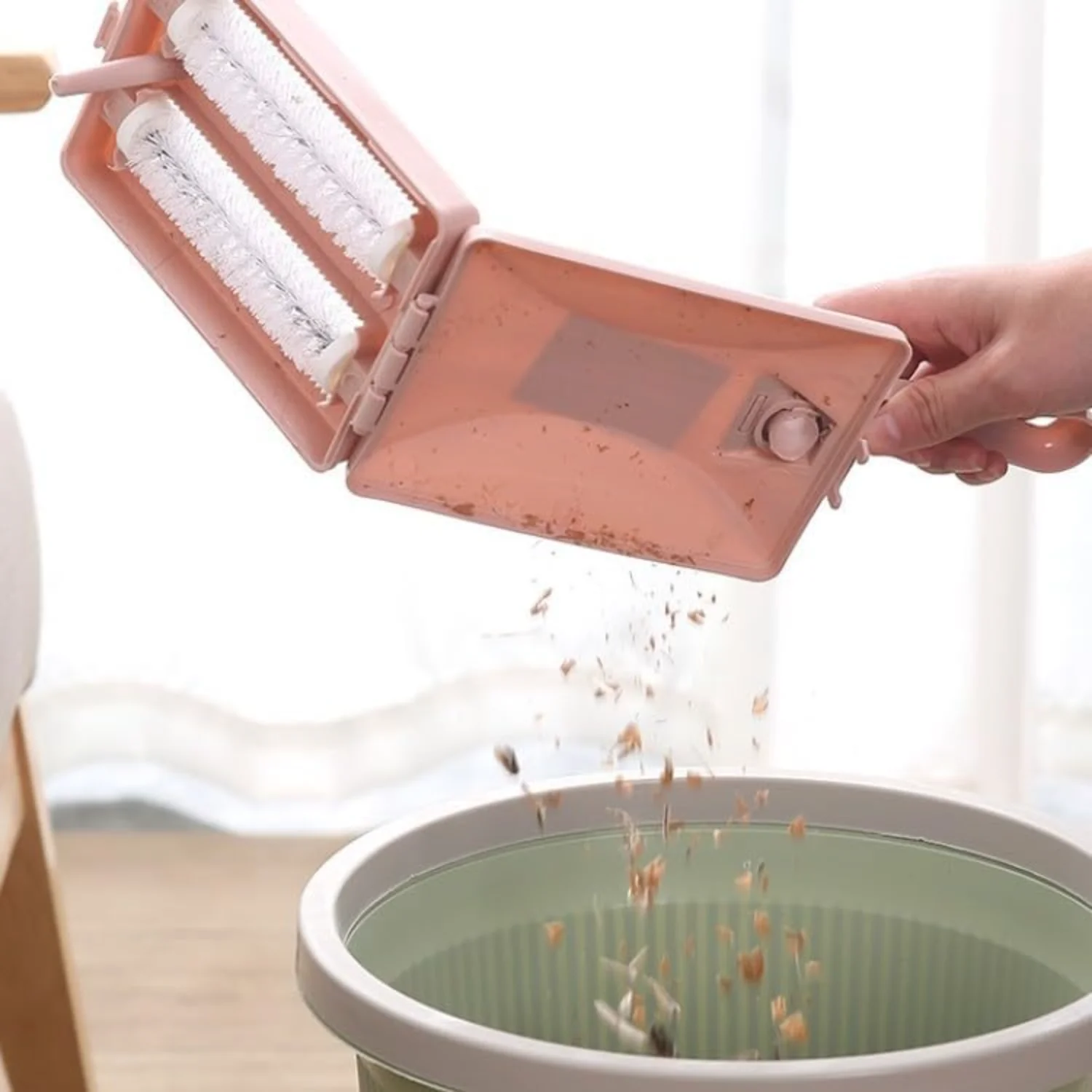 Щетка для мусора для ковров Щетка для ковров, ручной стол для ковров Двойная роликовая щетка для ковров Щетка для стола Коллек щетки для чистки шерсти домашних животных