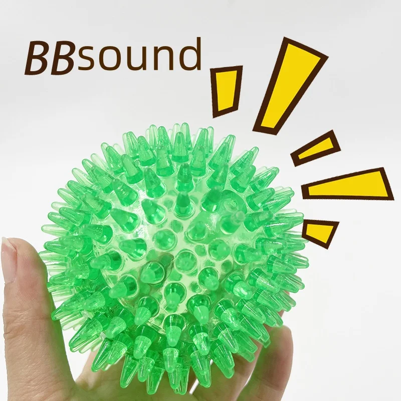 Dog Toy TPR Squeaky Thorn Ball Tooth Cleaning Chewing Toy For Puppy Cat Teeth Training Interactive Dental Pet Accessories