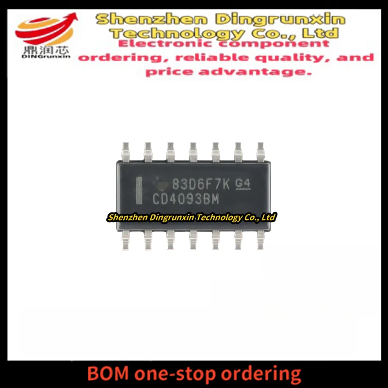 CD4093BM96 SOP-14 CMOS quad channel 2-input and non Schmitt trigger chip