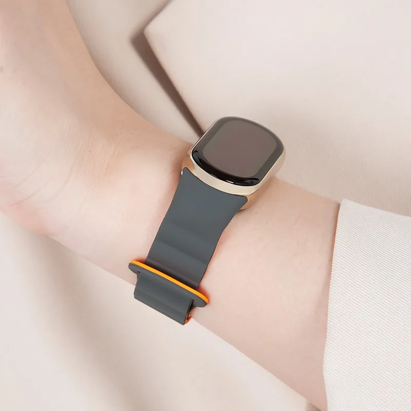 Dwukolorowy pasek magnetyczny do Xiaomi Mi Band 9 8 Dwukolorowa silikonowa inteligentna opaska na nadgarstek Bransoletka na nadgarstek 8 Band 9 Etui