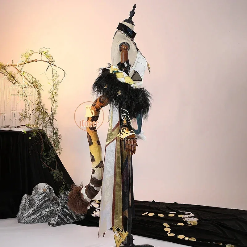 25COSGenshin تأثير Xilonen تأثيري حلي شعر مستعار موحد الذيل أغطية الرأس خواتم قلادة Natlan حفلة الهالوين للنساء الدعائم iCos #4