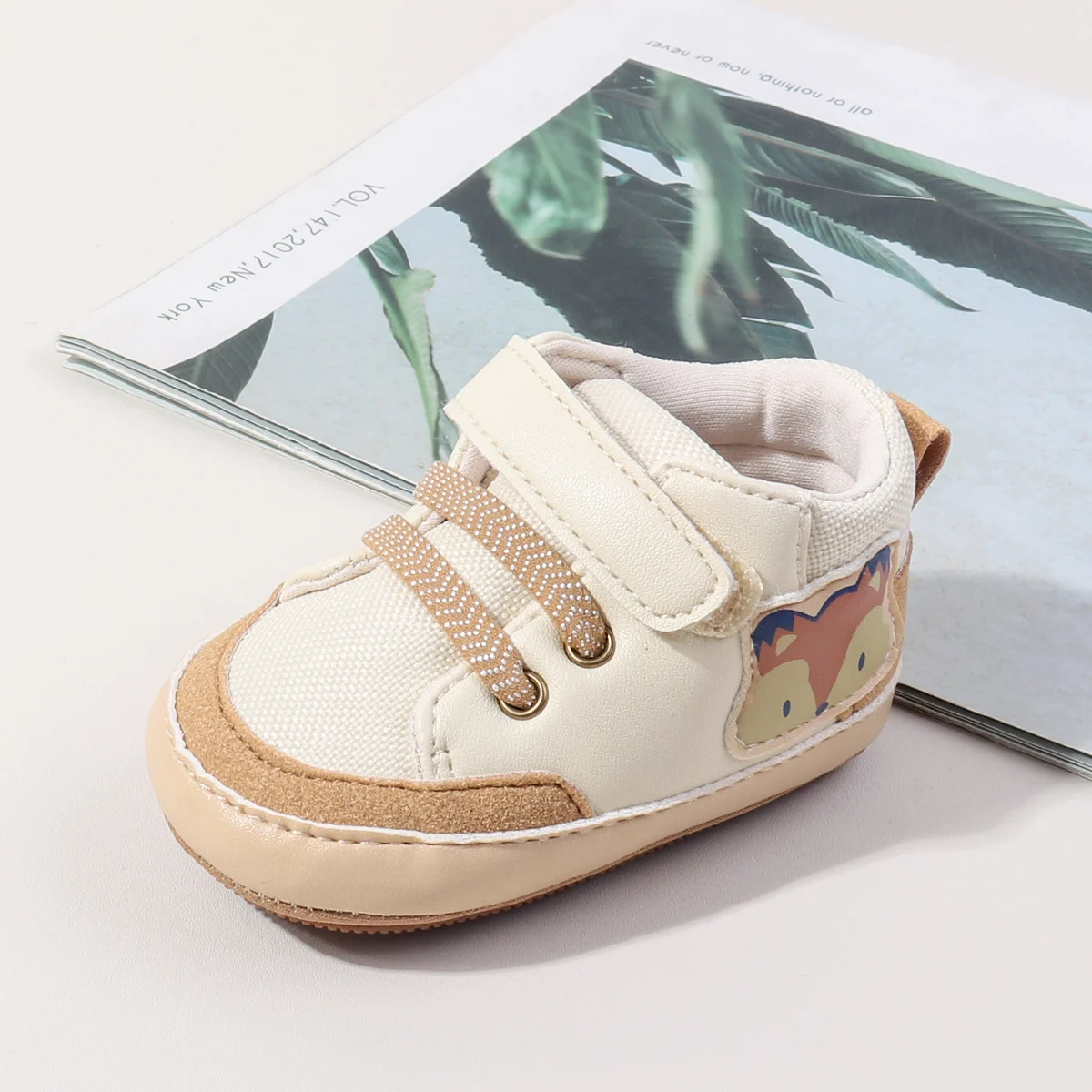 

0-18M New Style Anti-Slip Fashionable And Versatile Boys-And-Girls Indoor-Outdoor Cartoon Animal High-Top Toddler Shoes