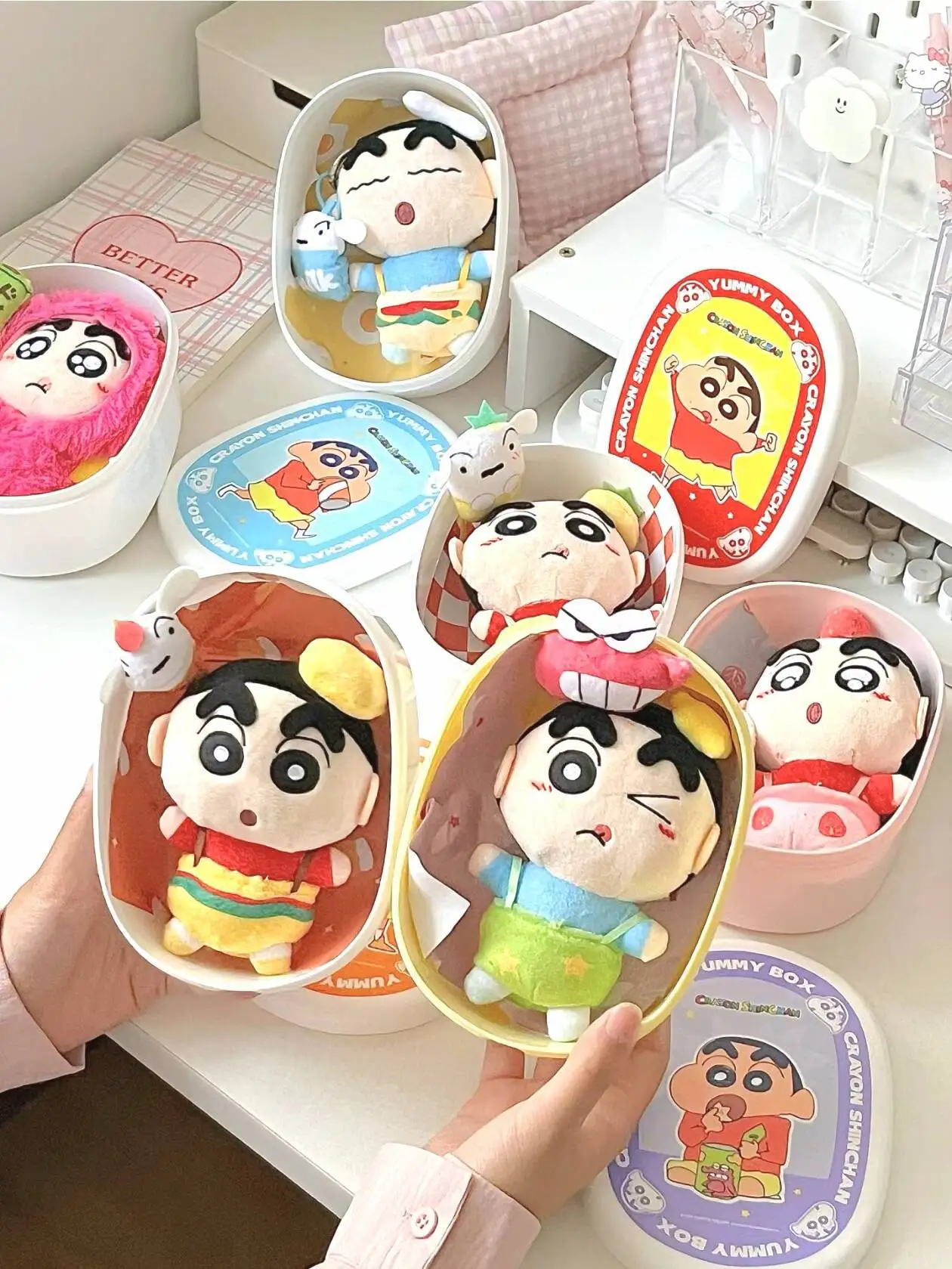 Crayon Shin-chan Original Blind Box Plush Doll Figure Bento Box Series Mystery Box Nogami Nohara Keychain Figure