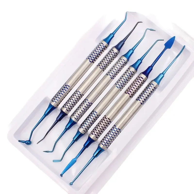 Dental Composite Resin Filling Tools Dental Cement Powder Filling Instrument Dentist Double-Head Restoration Instrument Tools