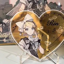 Kagamine Rin Acrylic Stand Figure Piapro Characters Virtual Singer Peripheral Cute Originality Heart-shaped Desktop Ornament New