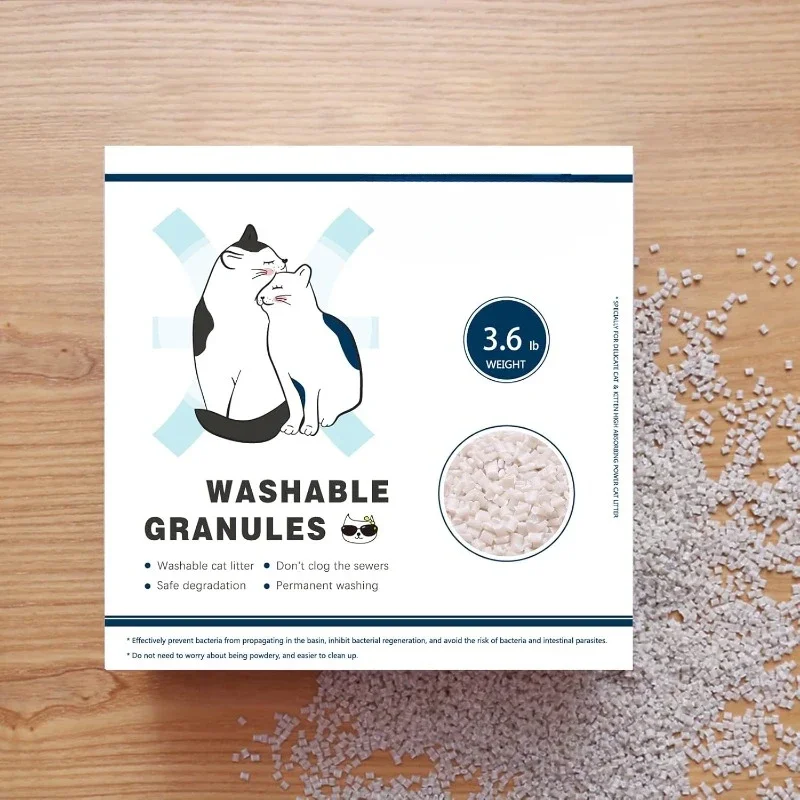 Compostable and Flushable New Products Hot Sale2025 Cat Litter Box Great for cat Toilet Training kit Washable Granules Refills