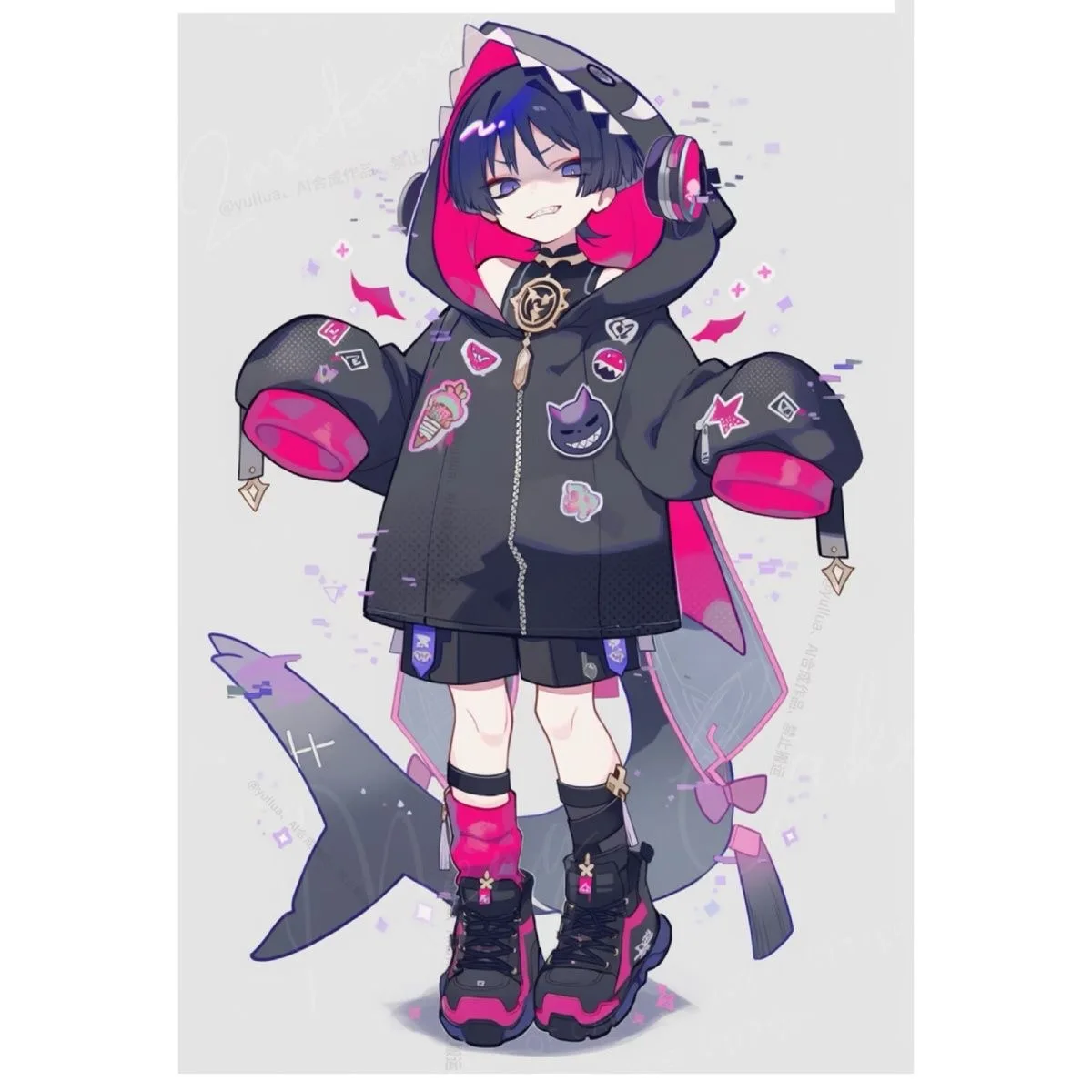 Genshin Impact Scatter Wanderer Q Version Симпатичные и изысканные украшения Книжная полка Креативные подарки для людей Акрил