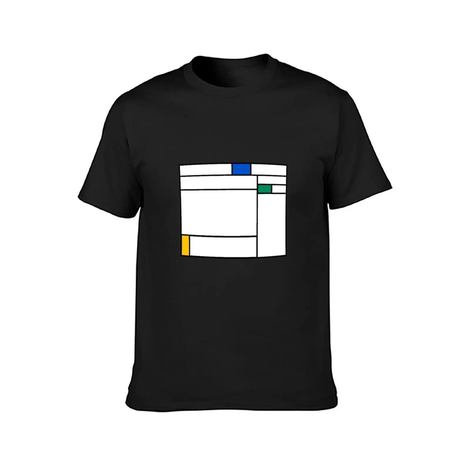 Issue Extraction: Mondrian T-Shirt anime clothes Aesthetic clothing cute clothes Short sleeve tee men clothings