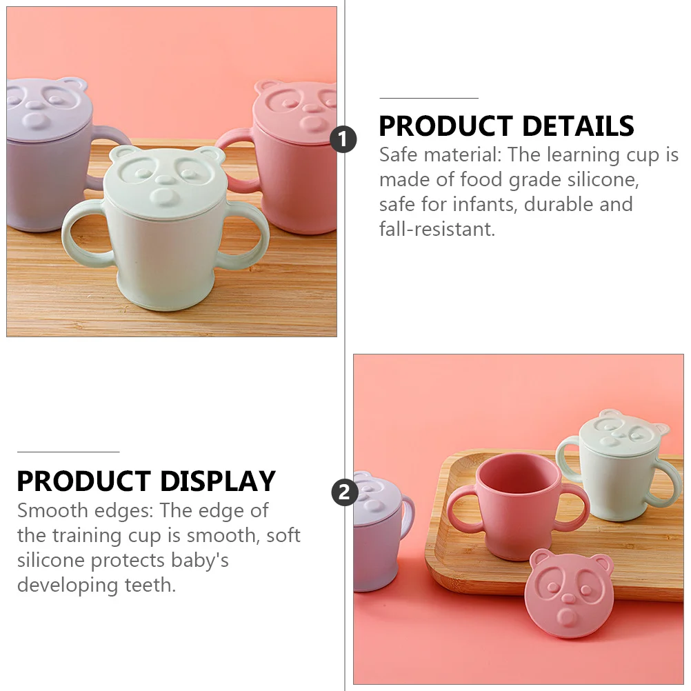 

1Pcs Silicone Training Cup for Toddlers Baby Spill Proof Baby Water Cup with Handle Training Cups with Handles