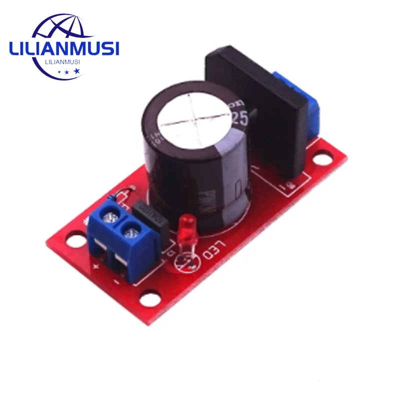 5pcs Rectifier Filter Power Board 3A Rectifier Power Amplifier 8A with Red LED Indicator AC Single Power to DC Single Source