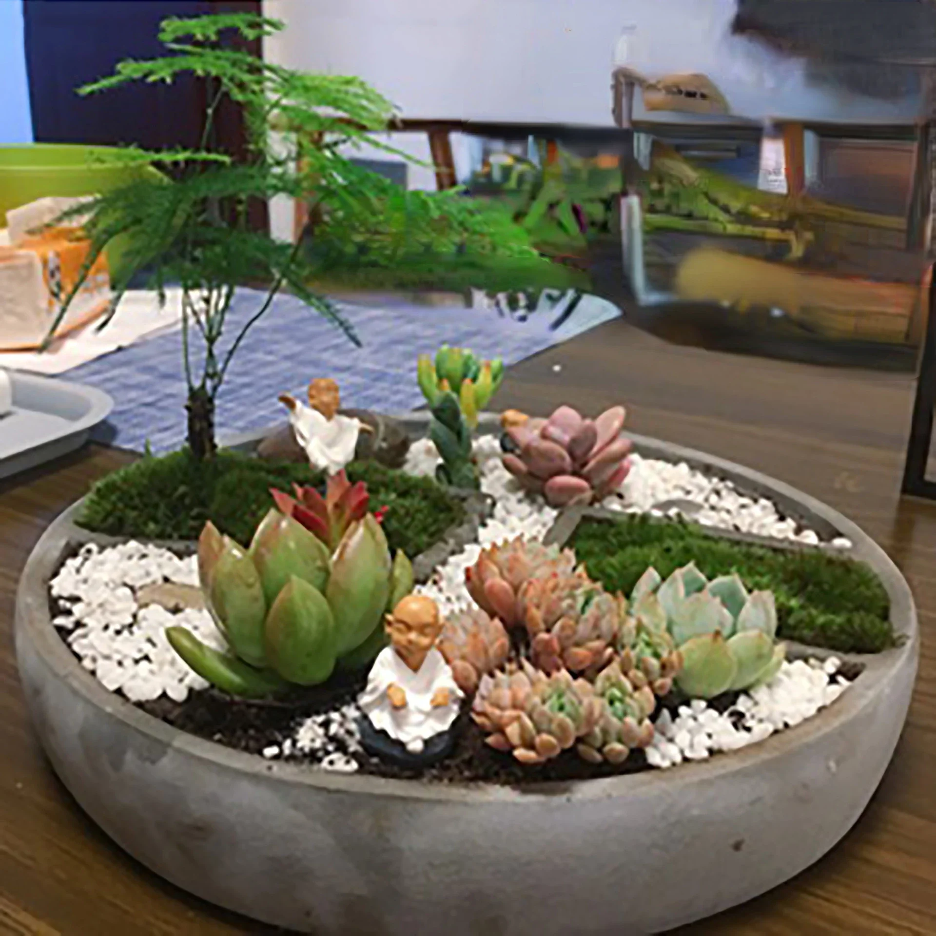 

Large Size Personality Pot Mold Round Concrete Cement Staircase Flower Pot Succulent Flower Device Silicone Mould Drop Shipping
