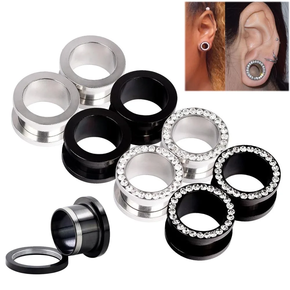 

High Quality 316L Stainless Steel Screw Fixed Ear Piercing Single Row CZ Zircon Earrings Piercing Body Jewelry 3-25mm Optional