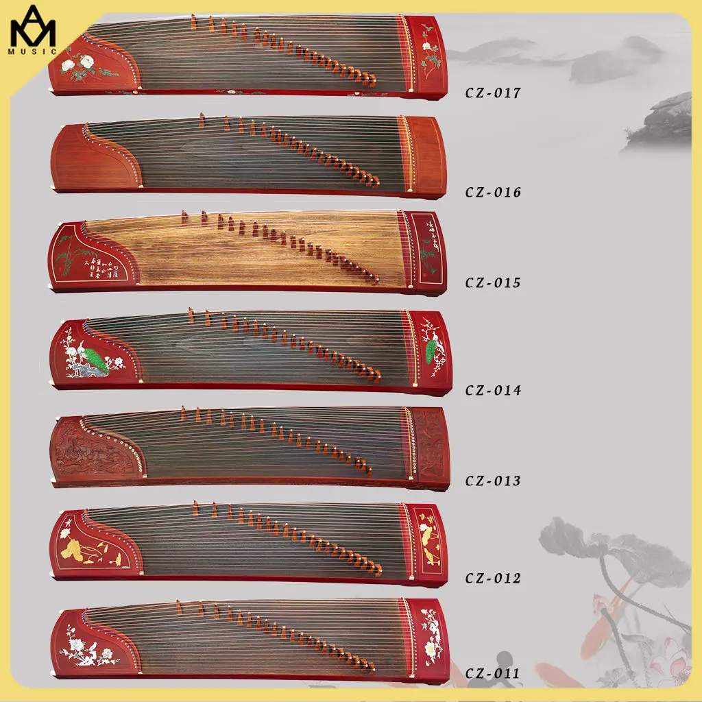 

Advanced 21-String 163cm Rosy Sandalwood Chinese Zither Koto Guzheng Accesssories Nails 1-5 Spare Strings Bridges Stands