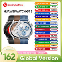 Global Version HUAWEI WATCH GT 5 Smartwatch AMOLED Screen 41mm/46mm Buit-in Map Replay Message Compatible with iOS and Android