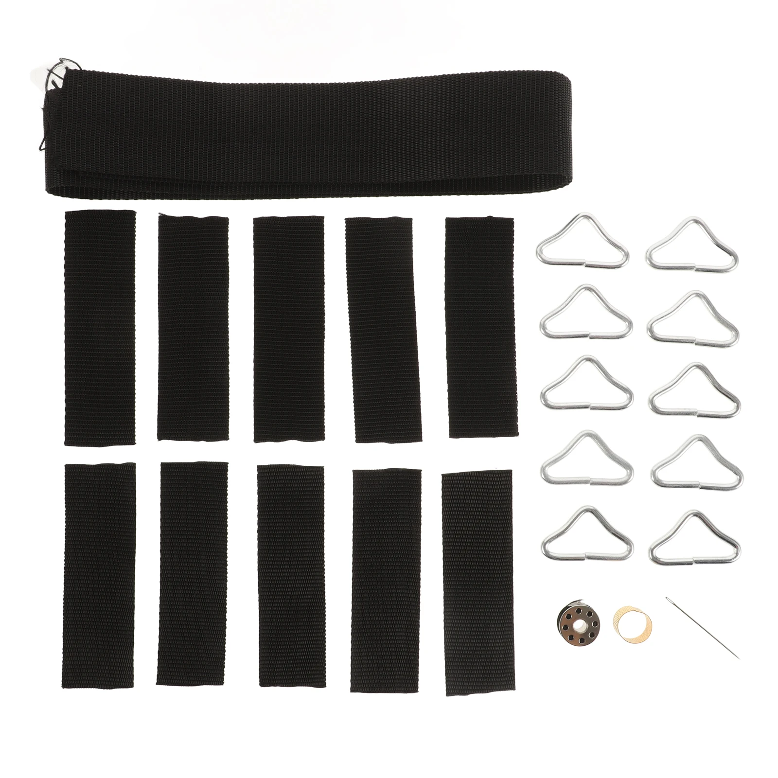 Kit de reparo de cama de balanço para crianças, substituição de poliéster, trampolim substituível, fivela triangular
