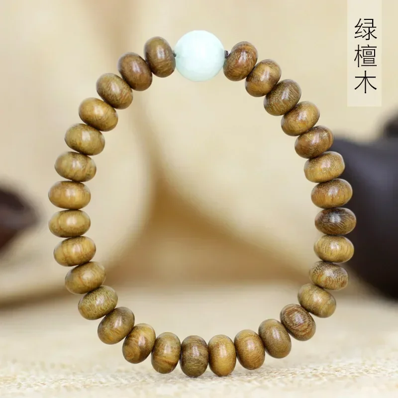 

Green sandalwood abacus beads DIY hand Phoenix style hand string 0.8*30 men and women's rosary literary small qing new wind