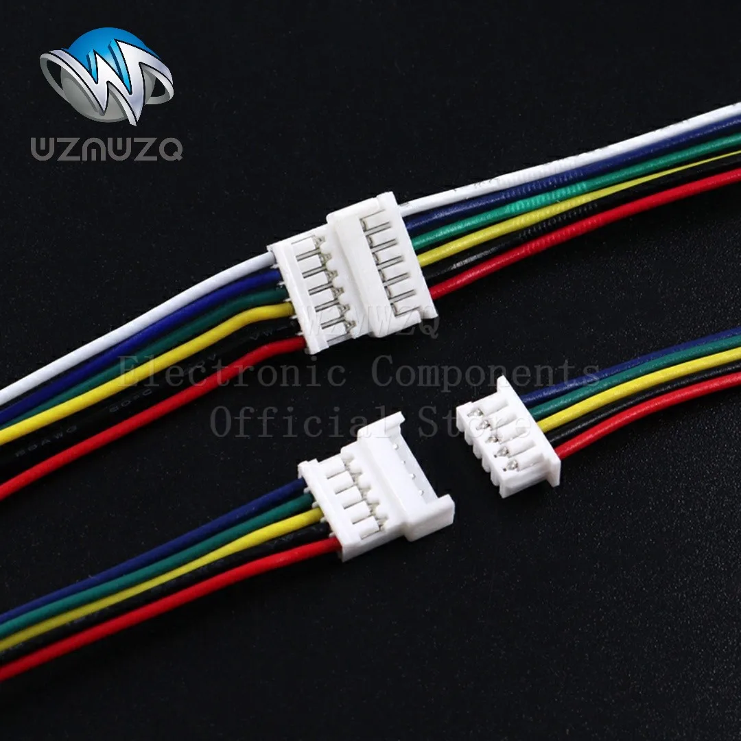 10PCS Jst Wire Cable Connector JST 1.25mm Micro Male Female Connector Jack Plug Connectors 15CM 2P 3P 4P 5P 6Pin 15CM 150MM